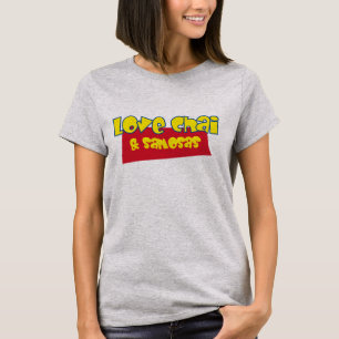 インドのデシが大好きなチャイとサモサのTシャツ - ジョークTシャツ Tシャツ