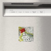 インドのニューデリーの地図にピンを置き マグネット (インサイチュ (食洗機))