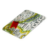 インドのニューデリーの地図にピンを置き マグネット (左側)