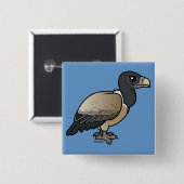 インドのハゲタカ 缶バッジ (正面&裏面)