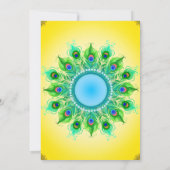 インドのハルディ式 ヒンズー教のカップル ペアック 招待状 (裏面)