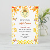 インドのハルディ式 ヒンドゥーカップル ガネーシャ 招待状 (スタンド正面)