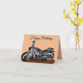 インドのバイクの誕生日 カード (黄色い花)
