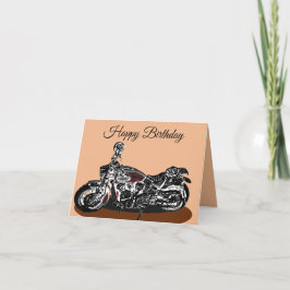 インドのバイクの誕生日 カード