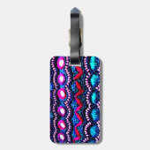 インドのバッグ刺繍 ラゲッジタグ (裏面縦)