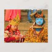 インドのバラナシ旅行絵葉書 ポストカード (正面)