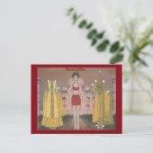 インドのパドミニ紙人形はがき ポストカード (スタンド正面)
