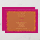 インドのヒンズー教のイスラム教の結婚式招待状Mehndi 招待状 (正面/裏面)