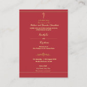 インドのヒンズー教のガネーシャの結婚式の招待状 エンクロージャーカード (裏面)