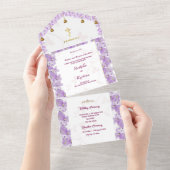 インドのヒンズー教のガネーシャ鮮やかな水彩画 オールインワン招待状 (貼ってはがせる)