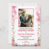 インドのヒンズー教の婚約式のカップル写真 招待状 (正面)