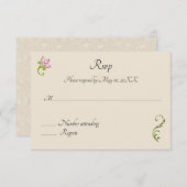 インドのヒンズー教の孔雀の結婚式招待状の返信 出欠カード (正面/裏面)