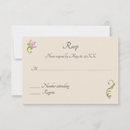 インドのヒンズー教の孔雀の結婚式招待状の返信 出欠カード