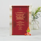 インドのヒンズー教の新築祝いグリハプラヴェーシュの招待状 招待状 (スタンド正面)