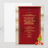 インドのヒンズー教の新築祝いグリハプラヴェーシュの招待状 招待状 (正面/裏面)