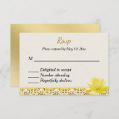 インドのヒンズー教の結婚式招待の出欠確認 出欠カード (正面/裏面)