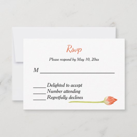 インドのヒンズー教の結婚式招待の出欠確認 出欠カード (正面)