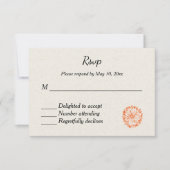 インドのヒンズー教の結婚式招待の返信 出欠カード (正面)