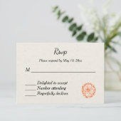 インドのヒンズー教の結婚式招待の返信 出欠カード (スタンド正面)