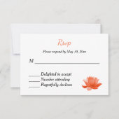 インドのヒンズー教の結婚式招待の返信 出欠カード (正面)