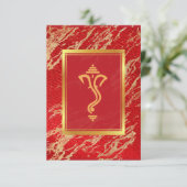 インドのヒンズー教の結婚式 ガネーシャ 招待状 (スタンド正面)