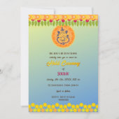 インドのヒンズー教の花嫁のハルディセレモニー 招待状 (正面)