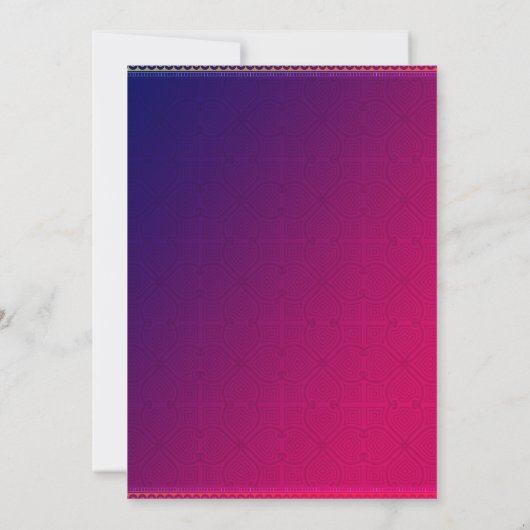 インドのヒンズー教の花嫁ハルディセレモニーガネーシャ 招待状 (裏面)