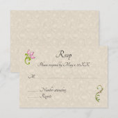 インドのヒンズー教孔雀の結婚式招待状の返信 出欠カード (正面/裏面)