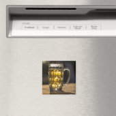 インドのビールグラスに入った飲み物のクローズアップ マグネット (インサイチュ (食洗機))