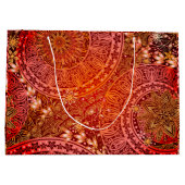 インドのプリントのギフトバッグ ラージペーパーバッグ (裏面)