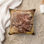 インドのヘッドニッケル硬貨のヴィンテージの西部のスタイルの芸術 クッション (ブランケット)