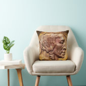 インドのヘッドニッケル硬貨のヴィンテージの西部のスタイルの芸術 クッション (椅子)