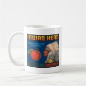 インドのヘッドワシントン州のりんごのヴィンテージの広告 コーヒーマグカップ (左)