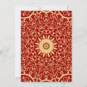 インドのヘナ結婚式 招待状 (裏面)