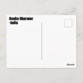 インドのヘビの魅力 ポストカード (裏面)