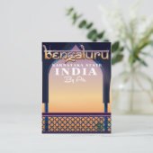 インドのベンガルール旅行ポスター ポストカード (スタンド正面)