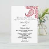 インドのペイズリー結婚式招待状 招待状 (スタンド正面)