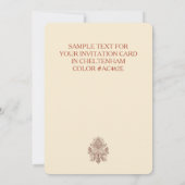 インドのペイズリー - 招待状カード 招待状 (裏面)