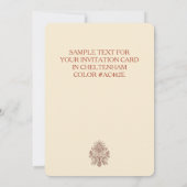 インドのペイズリー 招待状 (裏面)