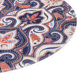 インドのペイズリー: 花のメダリオンシームレス。 カッティングボード (角)