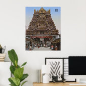 インドのマドゥライにあるヒンドゥー教寺院（1890年） ポスター (ホームオフィス)