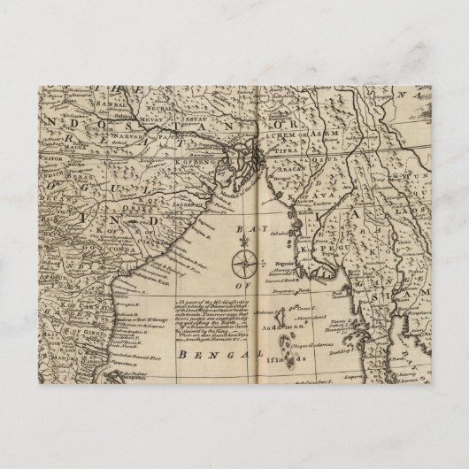 インドのモグル帝国 ポストカード (正面)