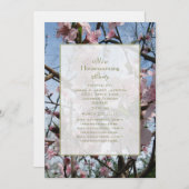 インドのモモの花のパーティの招待状 招待状 (正面/裏面)