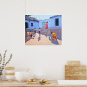 インドのラジャスタンでバケツを充填 ポスター (キッチン)