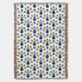 インドのレトロのエキゾチックな孔雀 スローブランケット (正面縦)