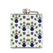 インドのレトロのエキゾチックな孔雀 フラスク (裏面)