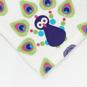 インドのレトロのエキゾチックな孔雀 フリースブランケット (角)