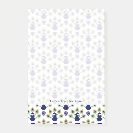 インドのレトロのエキゾチックな孔雀 ポストイット (正面)