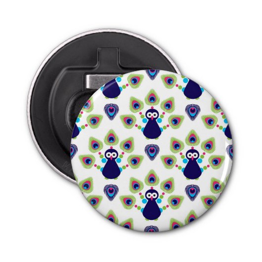 インドのレトロのエキゾチックな孔雀 栓抜き (正面)