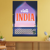 インドのヴィンテージ旅行の印刷物 キャンバスプリント (インサイチュ (リビング))